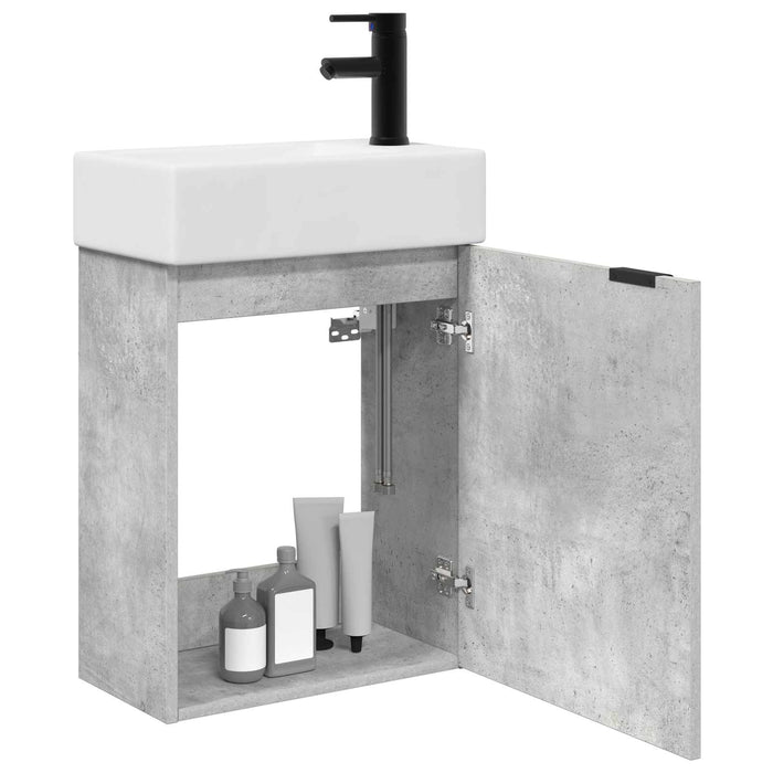 Unitate de baie cu robinet Gri Beton 45,5 x 22,5 x 84 cm - WALTI WALTI