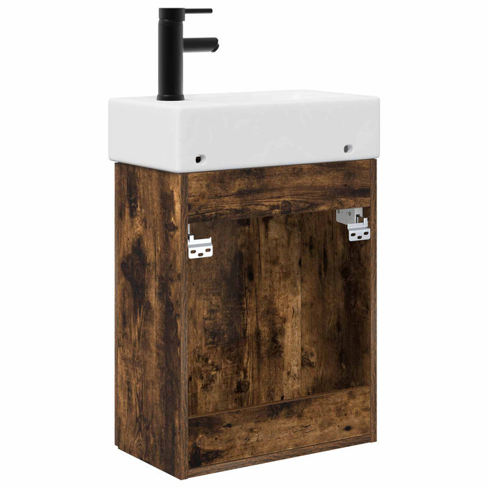 Unitate de baie cu robinet Stejar fumuriu 45,5 x 22,5 x 84 cm - WALTI WALTI
