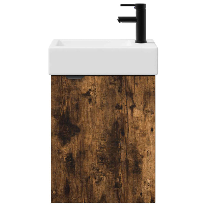 Unitate de baie cu robinet Stejar fumuriu 45,5 x 22,5 x 84 cm - WALTI WALTI