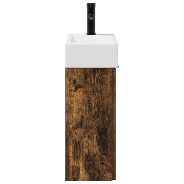 Unitate de baie cu robinet Stejar fumuriu 45,5 x 22,5 x 84 cm - WALTI WALTI