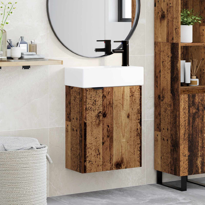 Unitate de baie cu robinet Lemn vechi 45,5 x 22,5 x 84 cm - WALTI WALTI