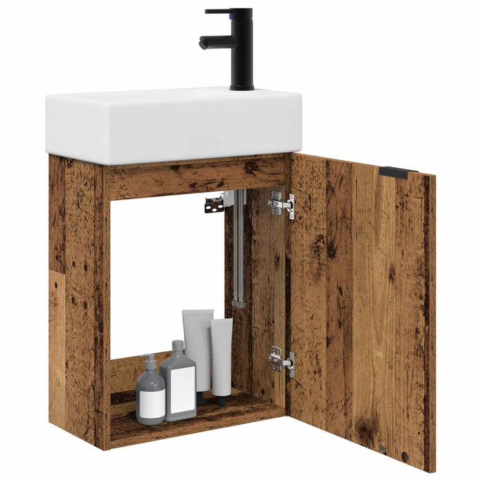Unitate de baie cu robinet Lemn vechi 45,5 x 22,5 x 84 cm - WALTI WALTI