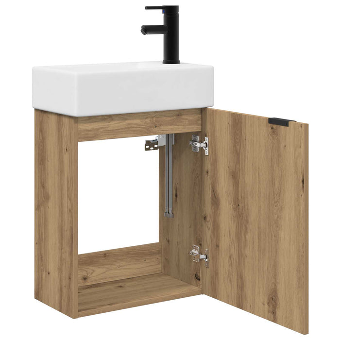 Unitate de baie cu robinet Stejar Artizanal 45,5 x 22,5 x 84 cm - WALTI WALTI