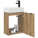 Unitate de baie cu robinet Stejar Artizanal 45,5 x 22,5 x 84 cm - WALTI WALTI