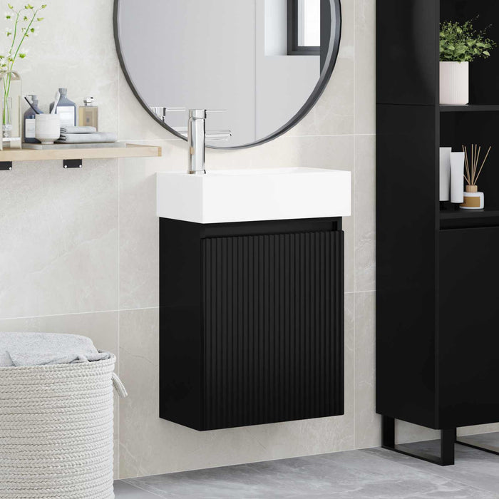 Unitate de baie cu robinet Negru 45,5 x 22,5 x 84 cm - WALTI WALTI