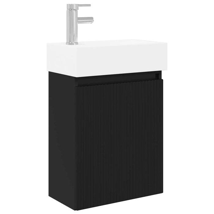 Unitate de baie cu robinet Negru 45,5 x 22,5 x 84 cm - WALTI WALTI