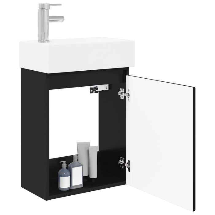 Unitate de baie cu robinet Negru 45,5 x 22,5 x 84 cm - WALTI WALTI