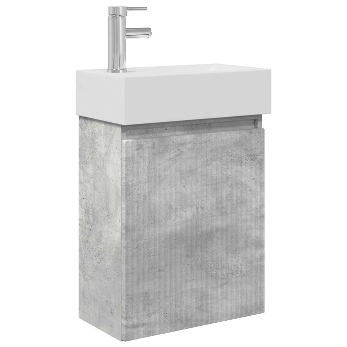 Unitate de baie cu robinet Gri Beton 45,5 x 22,5 x 84 cm - WALTI WALTI