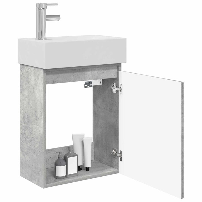Unitate de baie cu robinet Gri Beton 45,5 x 22,5 x 84 cm - WALTI WALTI