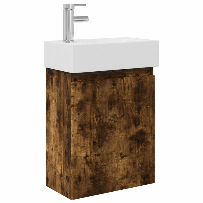 Unitate de baie cu robinet Stejar fumuriu 45,5 x 22,5 x 84 cm - WALTI WALTI
