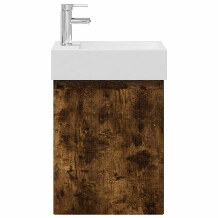 Unitate de baie cu robinet Stejar fumuriu 45,5 x 22,5 x 84 cm - WALTI WALTI