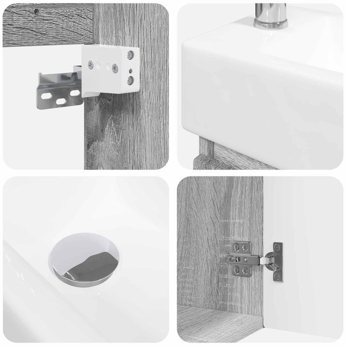 Unitate de baie cu robinet Sonoma gri 45,5 x 22,5 x 84 cm - WALTI WALTI