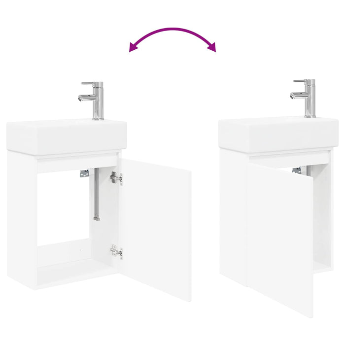 Unitate de baie cu robinet Alb 45,5 x 22,5 x 84 cm - WALTI WALTI