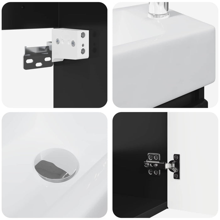 Unitate de baie cu robinet Negru 45,5 x 22,5 x 84 cm - WALTI WALTI