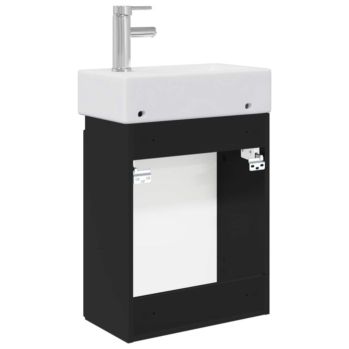 Unitate de baie cu robinet Negru 45,5 x 22,5 x 84 cm - WALTI WALTI