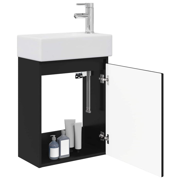 Unitate de baie cu robinet Negru 45,5 x 22,5 x 84 cm - WALTI WALTI