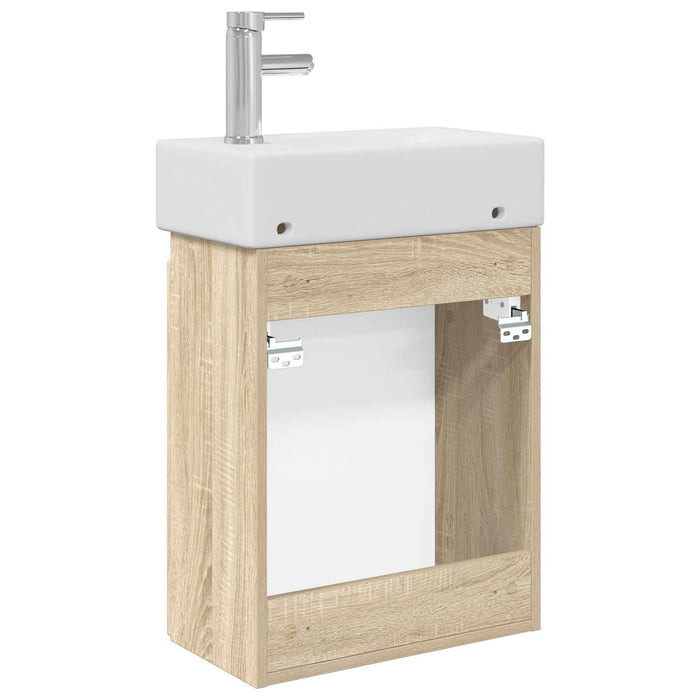Unitate de baie cu robinet Stejar Sonoma 45,5 x 22,5 x 84 cm - WALTI WALTI