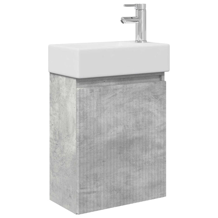 Unitate de baie cu robinet Gri Beton 45,5 x 22,5 x 84 cm - WALTI WALTI