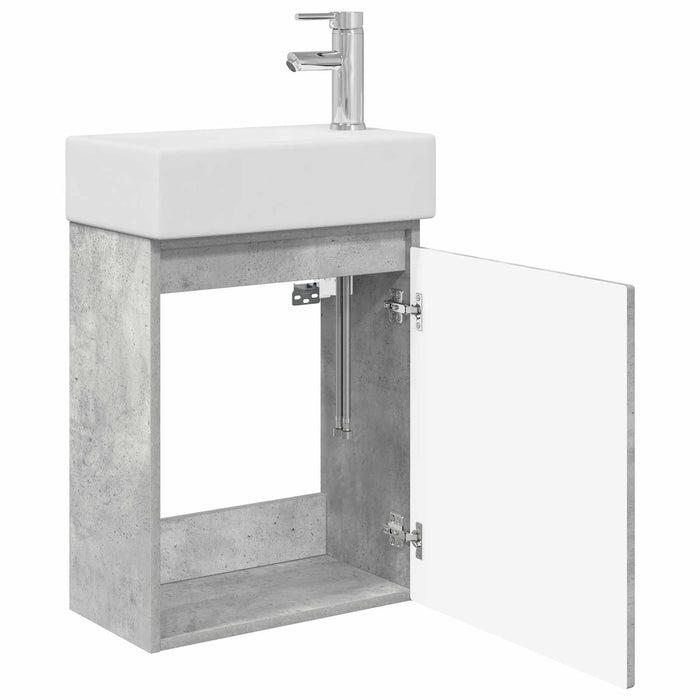 Unitate de baie cu robinet Gri Beton 45,5 x 22,5 x 84 cm - WALTI WALTI