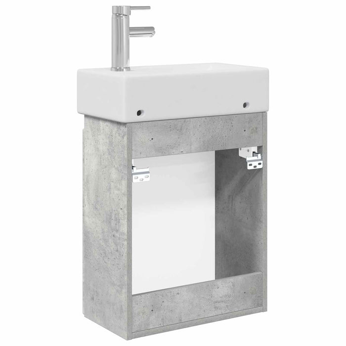 Unitate de baie cu robinet Gri Beton 45,5 x 22,5 x 84 cm - WALTI WALTI