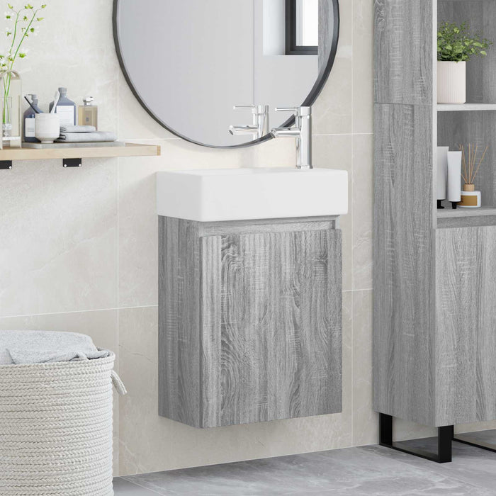 Unitate de baie cu robinet Sonoma gri 45,5 x 22,5 x 84 cm - WALTI WALTI
