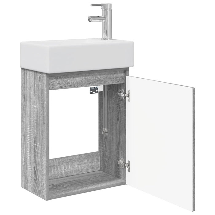 Unitate de baie cu robinet Sonoma gri 45,5 x 22,5 x 84 cm - WALTI WALTI