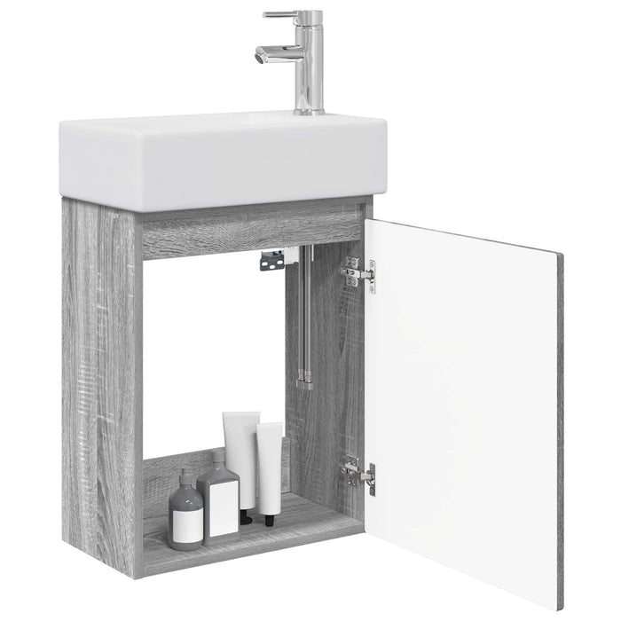Unitate de baie cu robinet Sonoma gri 45,5 x 22,5 x 84 cm - WALTI WALTI