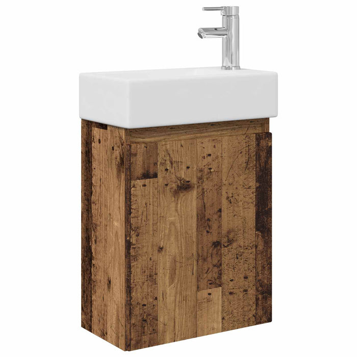 Unitate de baie cu robinet Lemn vechi 45,5 x 22,5 x 84 cm - WALTI WALTI