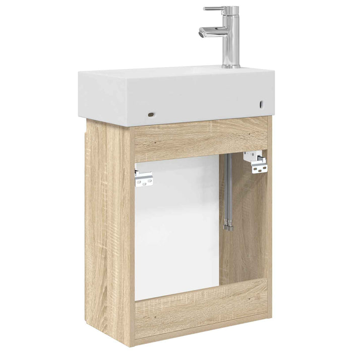 Unitate de baie cu robinet Stejar Sonoma 45,5 x 22,5 x 84 cm WALTI