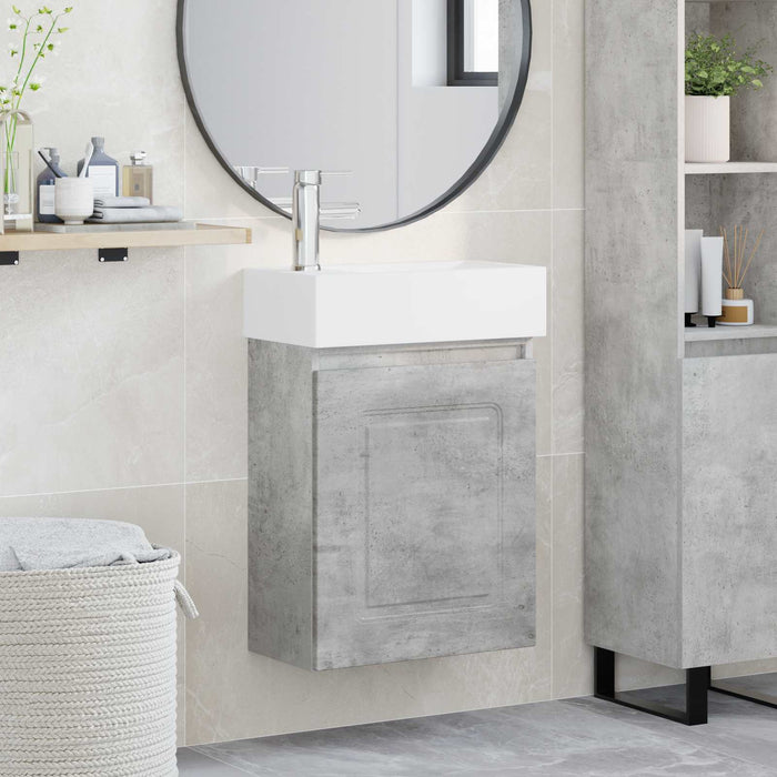 Unitate de baie cu robinet Gri Beton 45,5 x 22,5 x 84 cm - WALTI WALTI