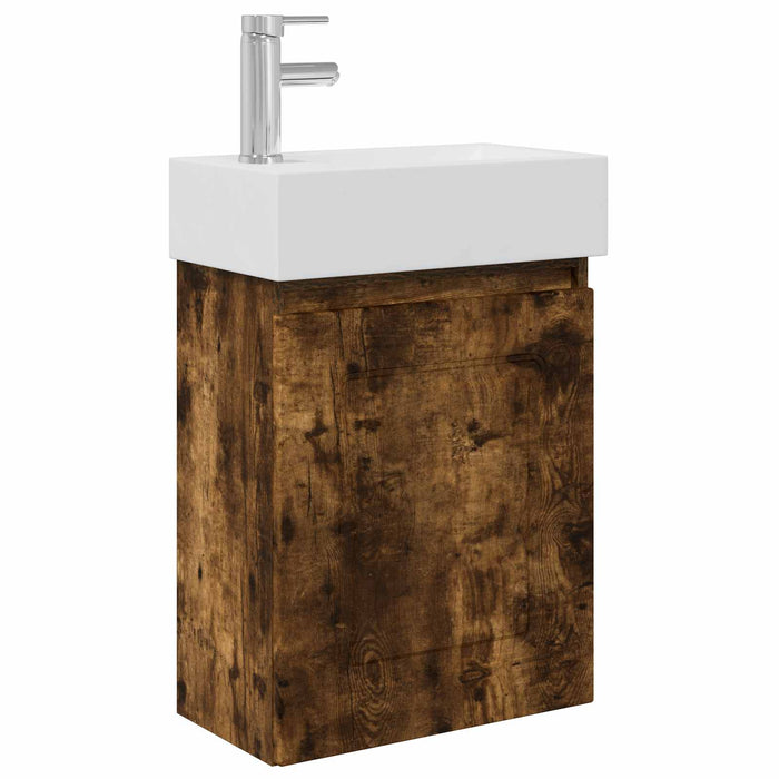 Unitate de baie cu robinet Stejar fumuriu 45,5 x 22,5 x 84 cm - WALTI WALTI