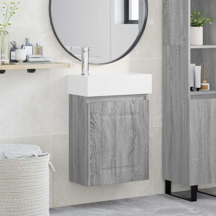 Unitate de baie cu robinet Sonoma gri 45,5 x 22,5 x 84 cm WALTI