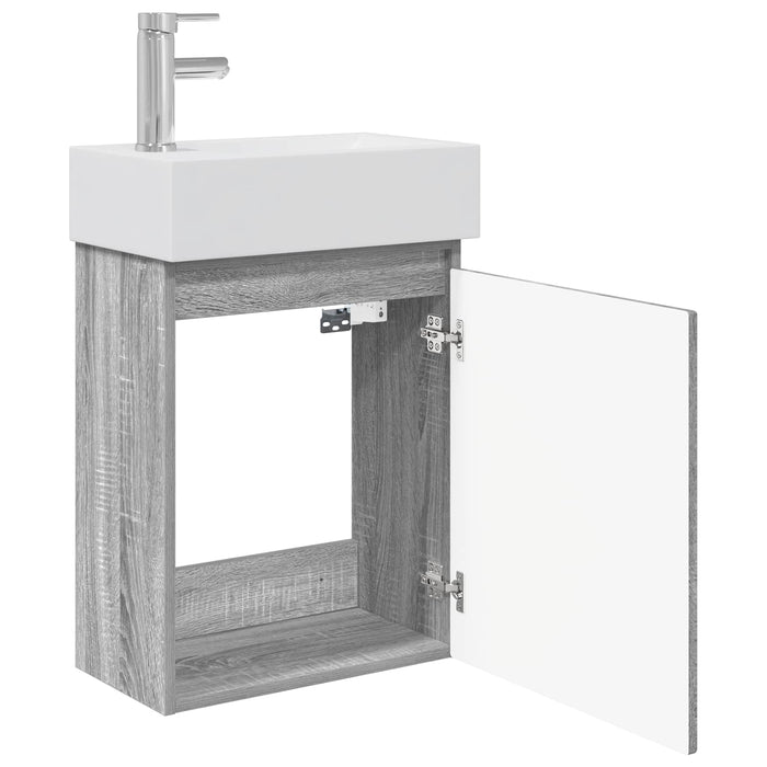 Unitate de baie cu robinet Sonoma gri 45,5 x 22,5 x 84 cm WALTI