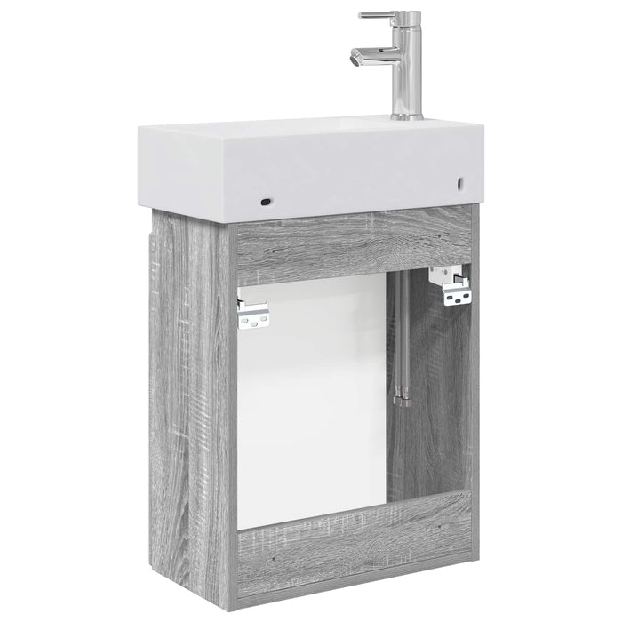 Unitate de baie cu robinet Sonoma gri 45,5 x 22,5 x 84 cm WALTI