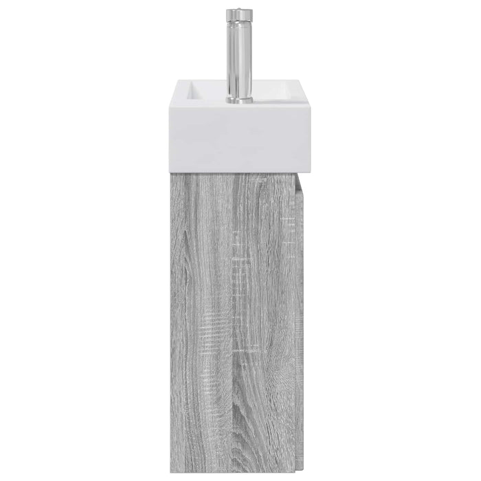 Unitate de baie cu robinet Sonoma gri 45,5 x 22,5 x 84 cm WALTI