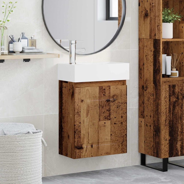 Unitate de baie cu robinet Lemn vechi 45,5 x 22,5 x 84 cm - WALTI WALTI