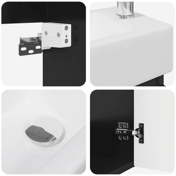 Unitate de baie cu robinet Negru 45,5 x 22,5 x 84 cm - WALTI WALTI