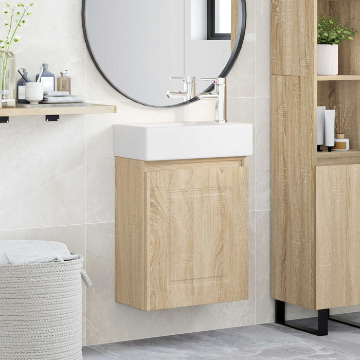 Unitate de baie cu robinet Stejar Sonoma 45,5 x 22,5 x 84 cm - WALTI WALTI