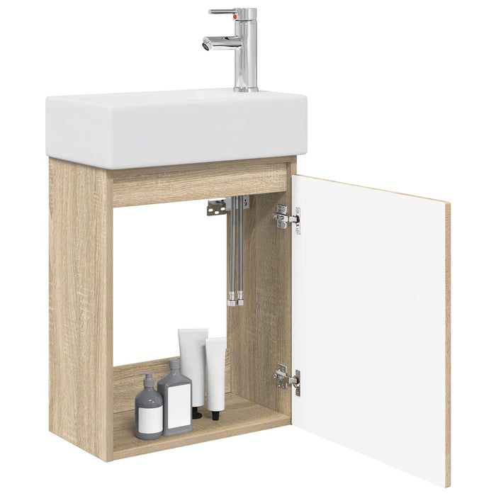 Unitate de baie cu robinet Stejar Sonoma 45,5 x 22,5 x 84 cm - WALTI WALTI