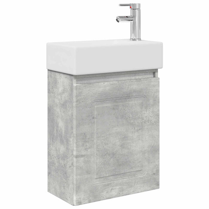 Unitate de baie cu robinet Gri Beton 45,5 x 22,5 x 84 cm - WALTI WALTI