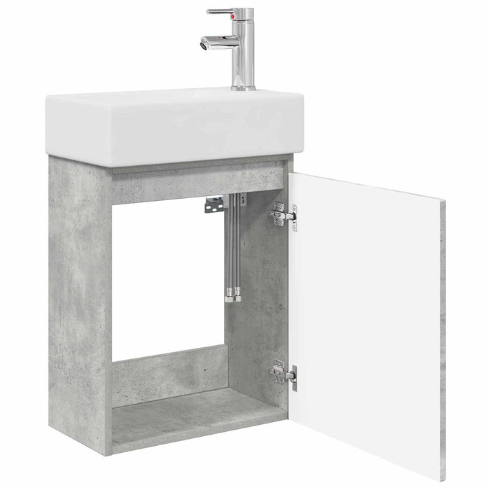 Unitate de baie cu robinet Gri Beton 45,5 x 22,5 x 84 cm - WALTI WALTI