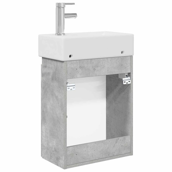 Unitate de baie cu robinet Gri Beton 45,5 x 22,5 x 84 cm - WALTI WALTI