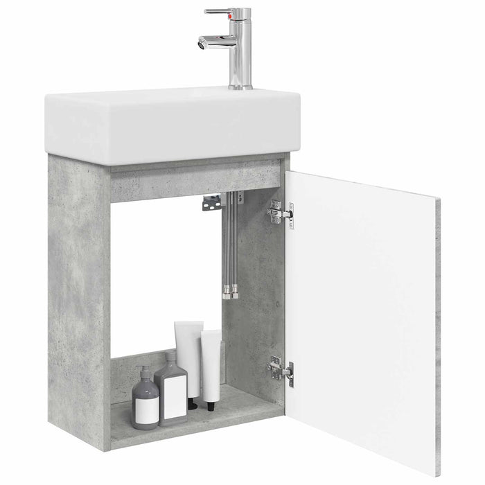 Unitate de baie cu robinet Gri Beton 45,5 x 22,5 x 84 cm - WALTI WALTI