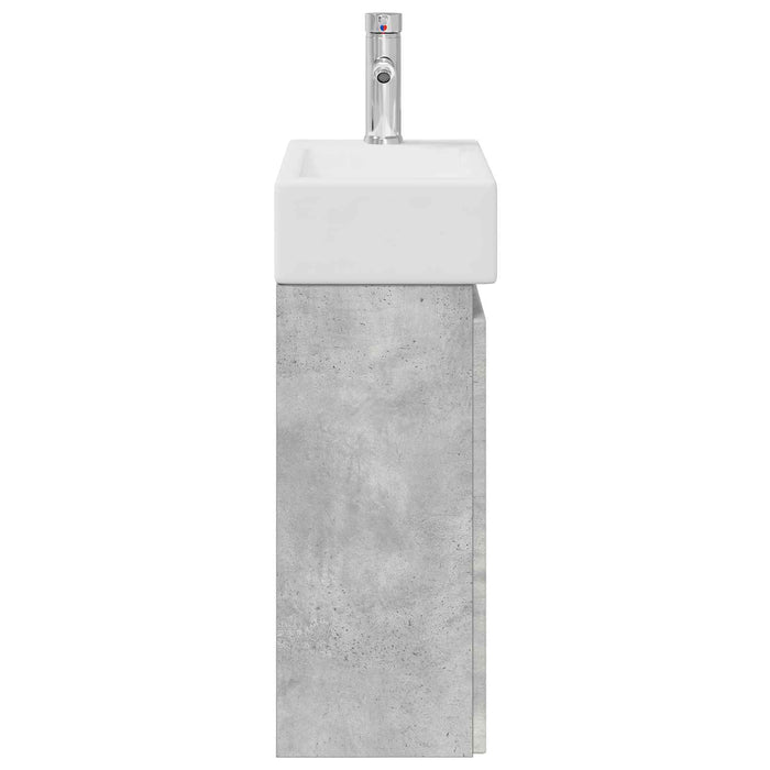 Unitate de baie cu robinet Gri Beton 45,5 x 22,5 x 84 cm - WALTI WALTI