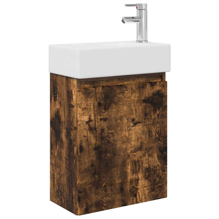 Unitate de baie cu robinet Stejar fumuriu 45,5 x 22,5 x 84 cm - WALTI WALTI