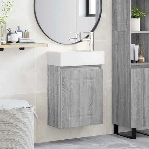 Unitate de baie cu robinet Sonoma gri 45,5 x 22,5 x 84 cm - WALTI WALTI