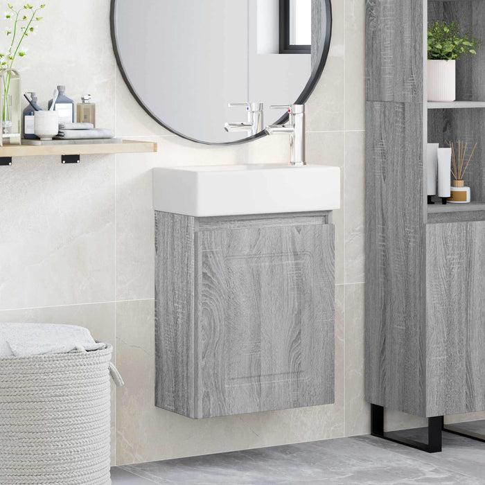 Unitate de baie cu robinet Sonoma gri 45,5 x 22,5 x 84 cm - WALTI WALTI