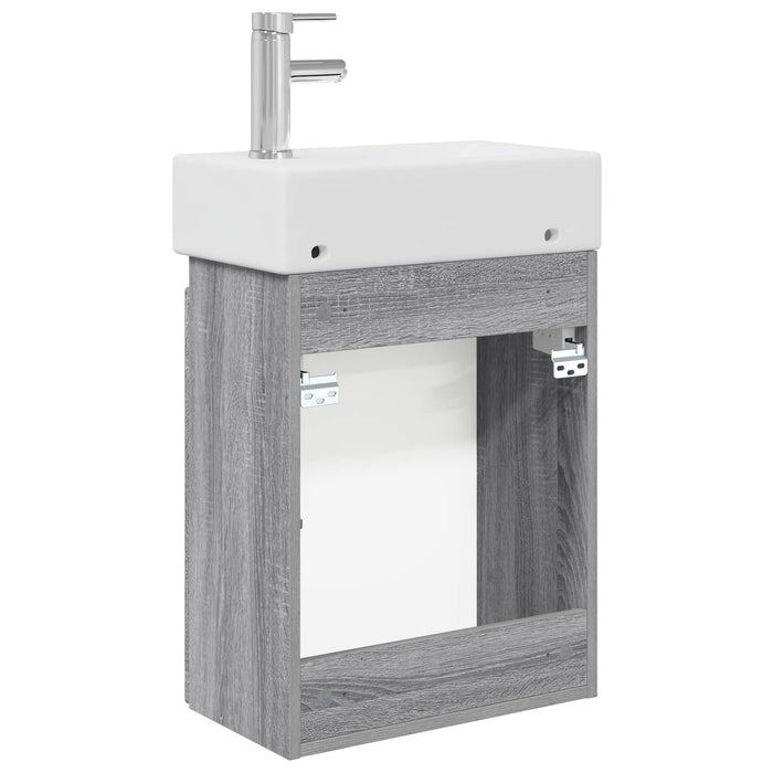 Unitate de baie cu robinet Sonoma gri 45,5 x 22,5 x 84 cm - WALTI WALTI