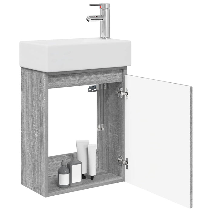 Unitate de baie cu robinet Sonoma gri 45,5 x 22,5 x 84 cm - WALTI WALTI