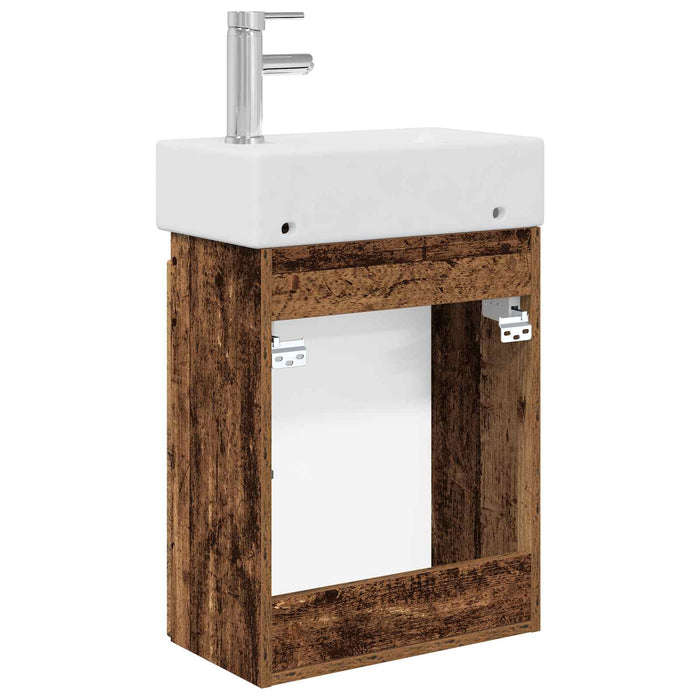 Unitate de baie cu robinet Lemn vechi 45,5 x 22,5 x 84 cm - WALTI WALTI